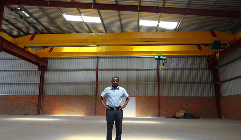 Rwandan Customer Ordered 2 Sets of 5t Single Beam Bridge Cranes